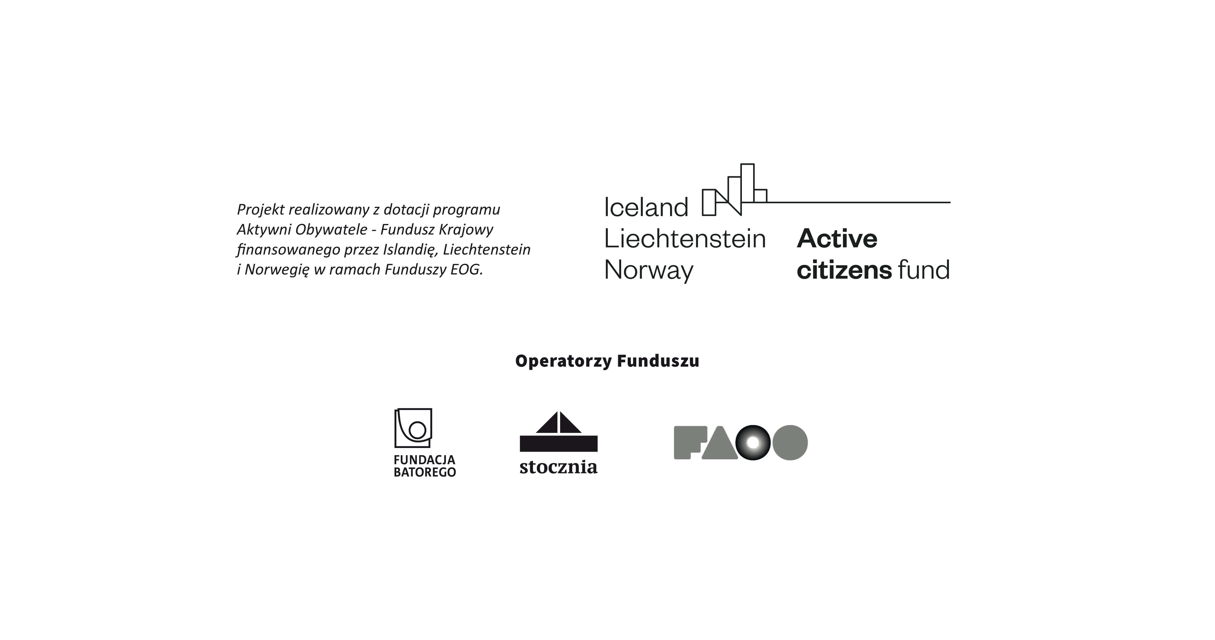 Projekt realizowany z dotacji programu Aktywni Obywatele